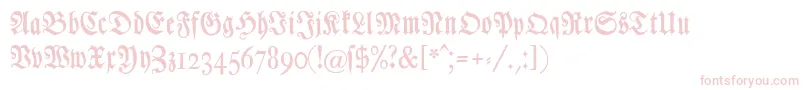 Chursaechsischefrakturunz1 Font – Pink Fonts on White Background