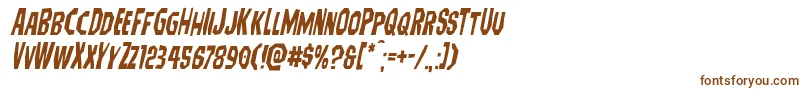 Шрифт Hitchblockital – коричневые шрифты на белом фоне