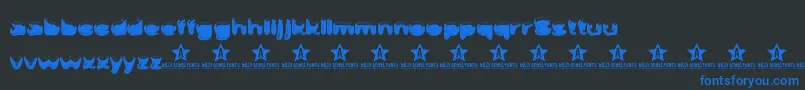 SafeiTrial Font – Blue Fonts on Black Background