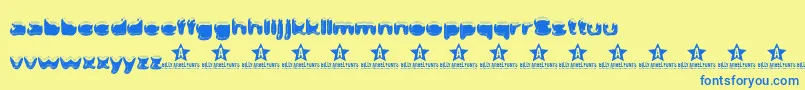 SafeiTrial Font – Blue Fonts on Yellow Background