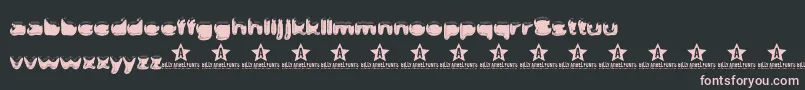 SafeiTrial Font – Pink Fonts on Black Background