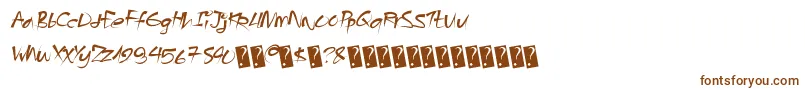 Angrybeavers Font – Brown Fonts on White Background