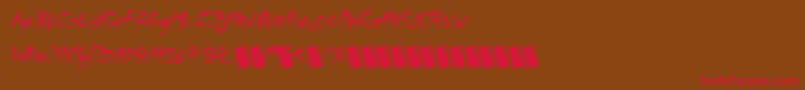 Angrybeavers Font – Red Fonts on Brown Background