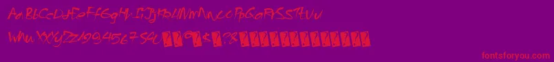 Angrybeavers Font – Red Fonts on Purple Background