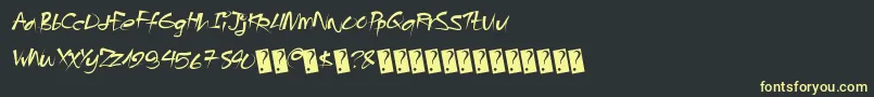 Angrybeavers Font – Yellow Fonts on Black Background