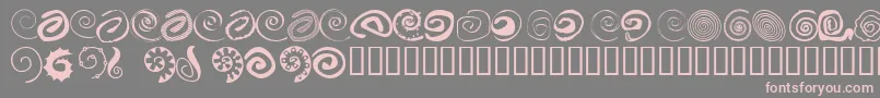 Xspiralmental Font – Pink Fonts on Gray Background