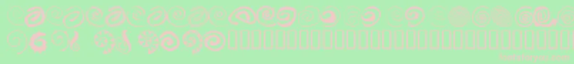 Xspiralmental Font – Pink Fonts on Green Background