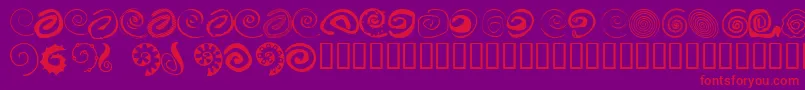 Xspiralmental Font – Red Fonts on Purple Background