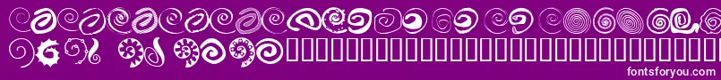 Xspiralmental Font – White Fonts on Purple Background