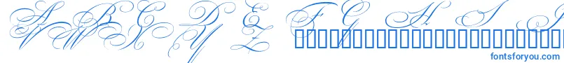 Шрифт BeautifulCapsEsSwashCapitals – синие шрифты