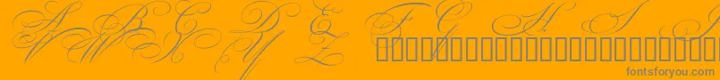 BeautifulCapsEsSwashCapitals Font – Gray Fonts on Orange Background