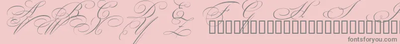 Weitere Informationen zur BeautifulCapsEsSwashCapitals-Schriftart BeautifulCapsEsSwashCapitals-Schriftart – Graue Schriften auf rosa Hintergrund