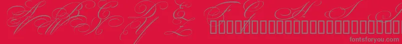BeautifulCapsEsSwashCapitals Font – Gray Fonts on Red Background