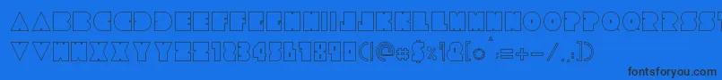 フォントTresdias – 黒い文字の青い背景