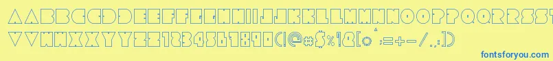 Tresdias Font – Blue Fonts on Yellow Background