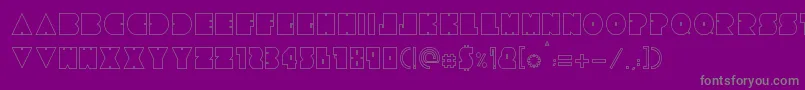 Czcionka Tresdias – szare czcionki na fioletowym tle