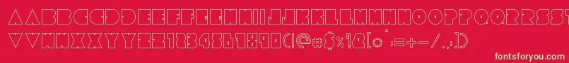 フォントTresdias – 赤い背景に緑の文字