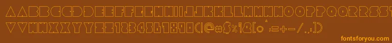 Tresdias-fontti – oranssit fontit ruskealla taustalla