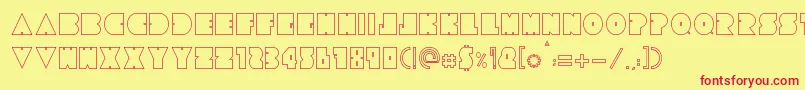 Tresdias Font – Red Fonts on Yellow Background