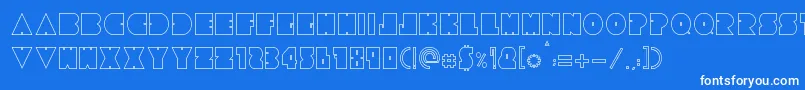 Tresdias Font – White Fonts on Blue Background