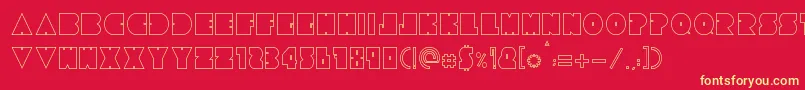 Tresdias Font – Yellow Fonts on Red Background