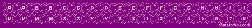 101SkullBonez Font – Pink Fonts on Purple Background