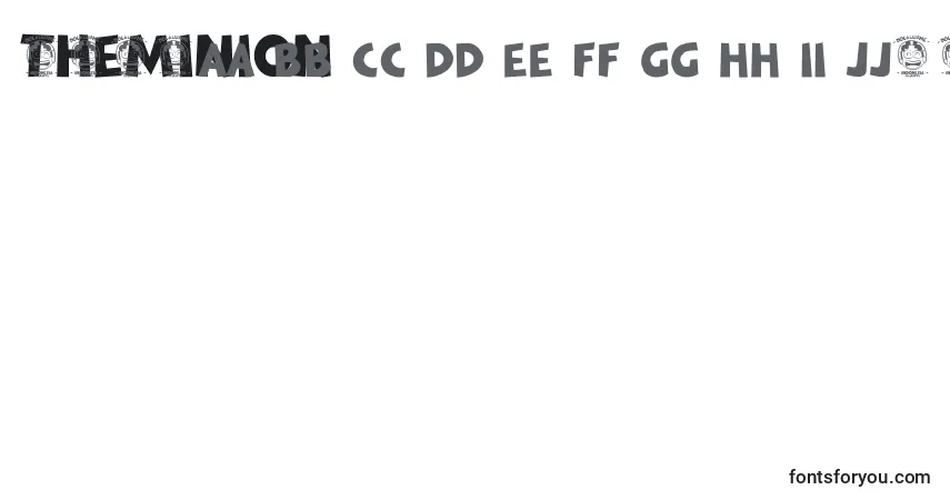 Шрифт TheMinion (52007) – алфавит, цифры, специальные символы