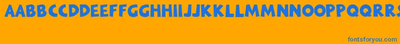 TheMinion Font – Blue Fonts on Orange Background