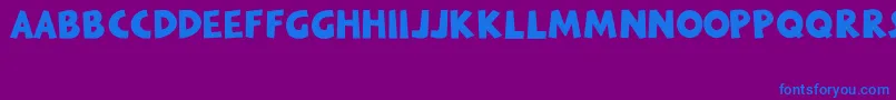 TheMinion Font – Blue Fonts on Purple Background