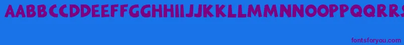 TheMinion Font – Purple Fonts on Blue Background
