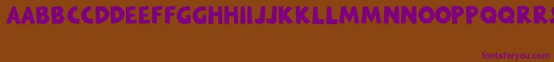 TheMinion Font – Purple Fonts on Brown Background