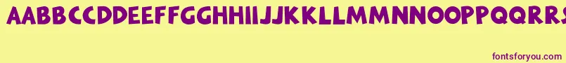 TheMinion Font – Purple Fonts on Yellow Background