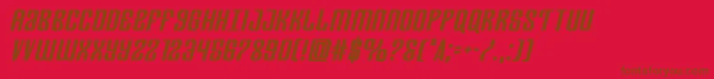 Departmenthboldsemital Font – Brown Fonts on Red Background