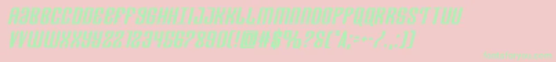 Departmenthboldsemital Font – Green Fonts on Pink Background