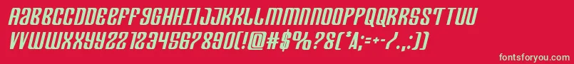 Departmenthboldsemital Font – Green Fonts on Red Background