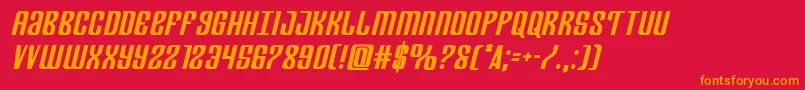 Departmenthboldsemital Font – Orange Fonts on Red Background