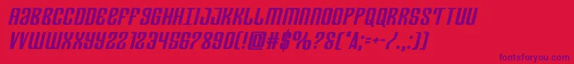 フォントDepartmenthboldsemital – 赤い背景に紫のフォント
