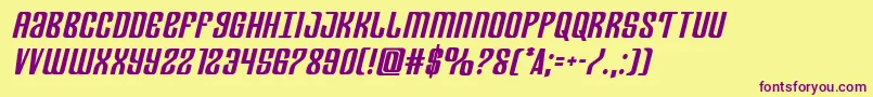 Departmenthboldsemital Font – Purple Fonts on Yellow Background