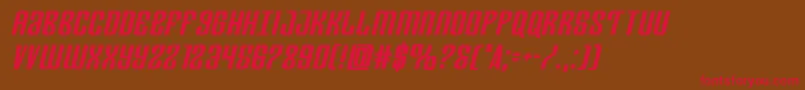 Departmenthboldsemital Font – Red Fonts on Brown Background