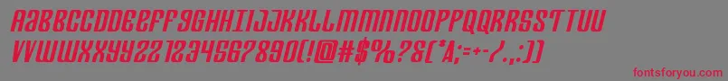 Departmenthboldsemital Font – Red Fonts on Gray Background