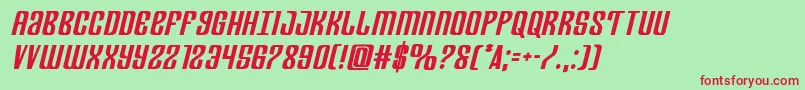 Departmenthboldsemital Font – Red Fonts on Green Background
