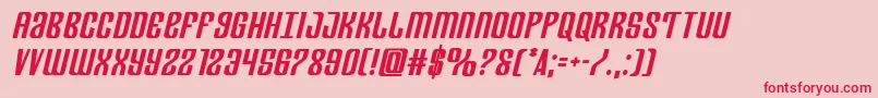 Departmenthboldsemital Font – Red Fonts on Pink Background