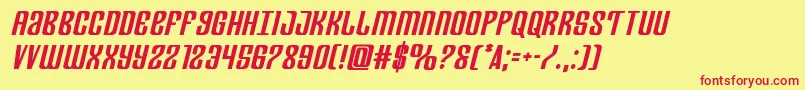 Departmenthboldsemital Font – Red Fonts on Yellow Background