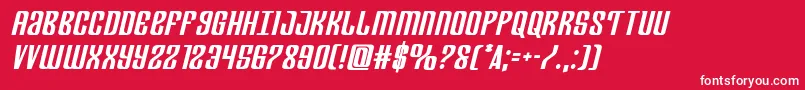 Departmenthboldsemital Font – White Fonts on Red Background