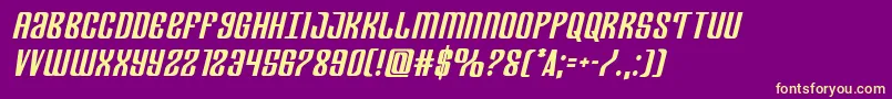 Departmenthboldsemital Font – Yellow Fonts on Purple Background