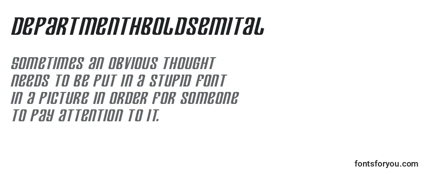 Review of the Departmenthboldsemital Font