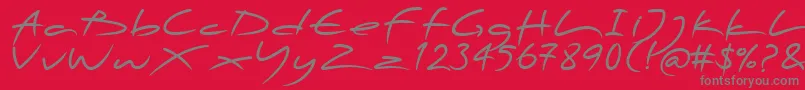 PfscandalproDisplaybold Font – Gray Fonts on Red Background
