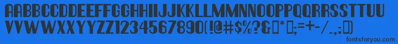 Hallandaledeco Font – Black Fonts on Blue Background