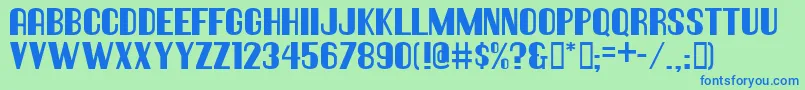 Hallandaledeco Font – Blue Fonts on Green Background