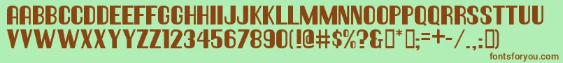 Hallandaledeco Font – Brown Fonts on Green Background